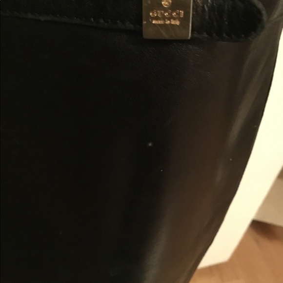Gucci Tall Boots Black Leather sz 8 - Picture 2 of 4